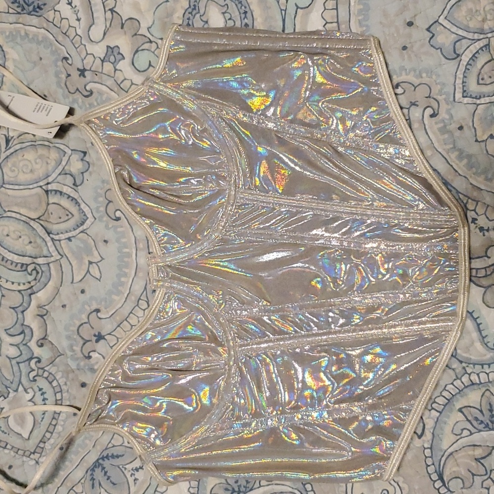 NWT Urban Outfitters Metallic Corset